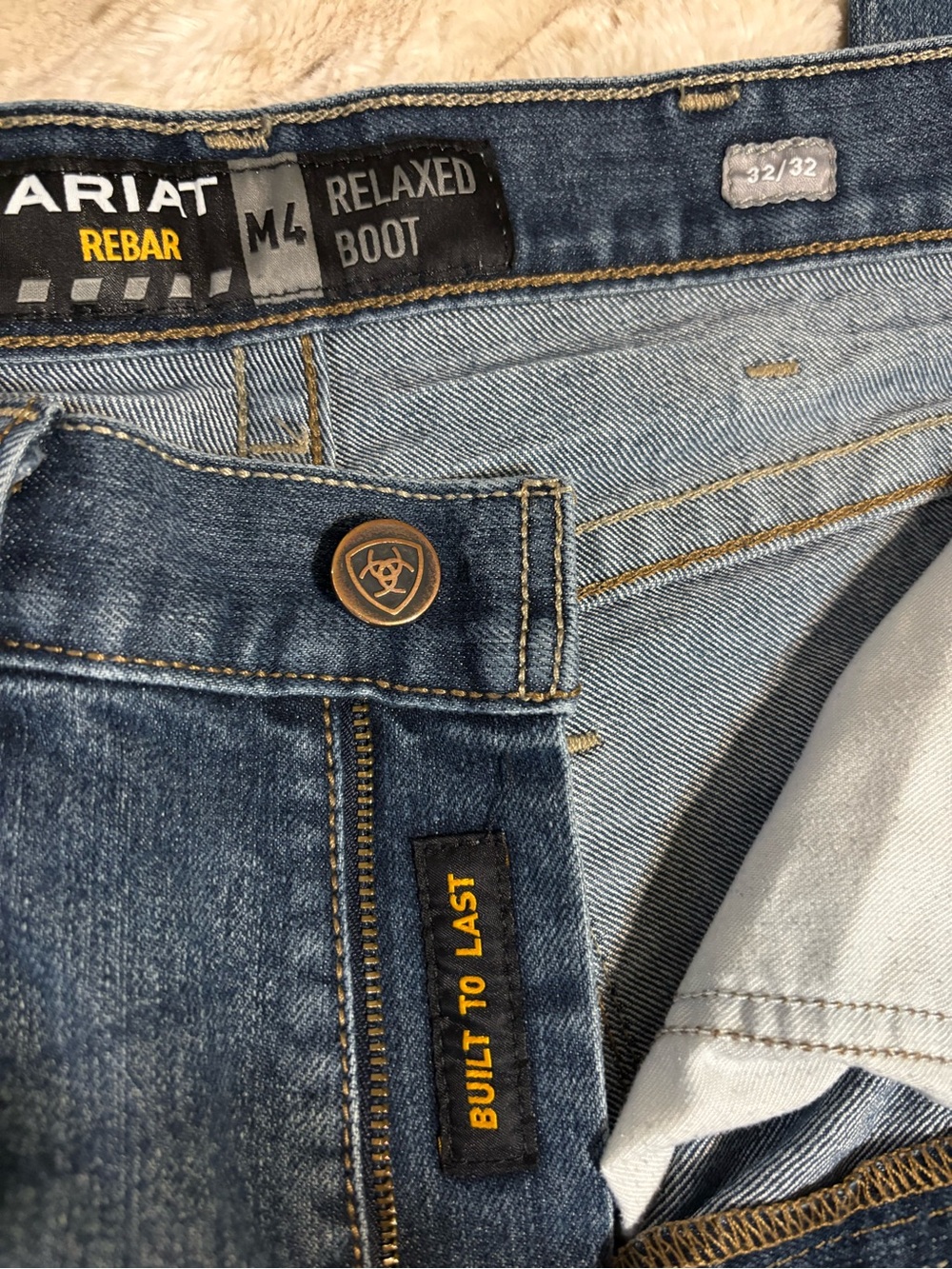Ariat Rebar Men’s Relaxed Boot Jeans - Dark Blue